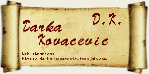 Darka Kovačević vizit kartica
